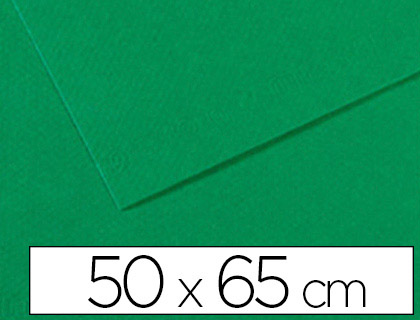 Papier dessin canson feuille mi-teintes nº575 grain gélatiné haute teneur coton 160g 50x65cm unicolore vert billard
