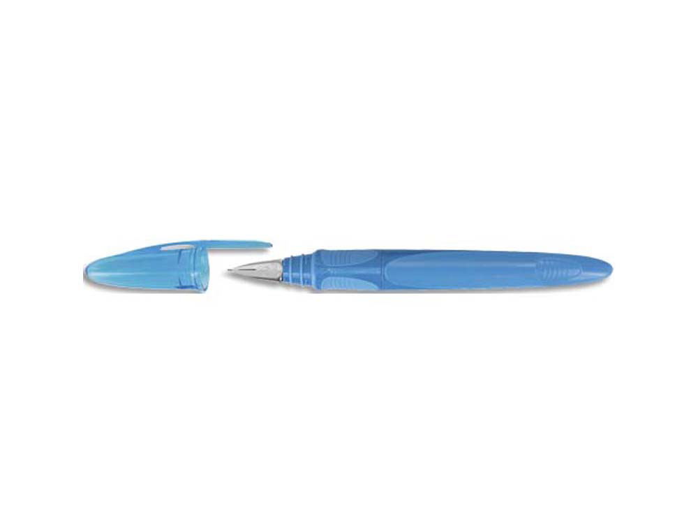 Stylo-plume bic easy clic cartouche chargement latéral grip caoutchouc 4 coloris assortis