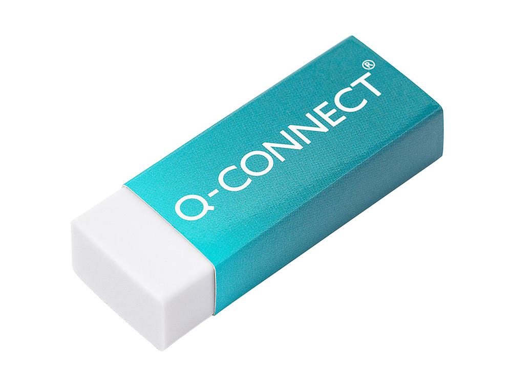 Gomme q-connect économique 60x22x11mm plastique tous usages crayons mines graphite