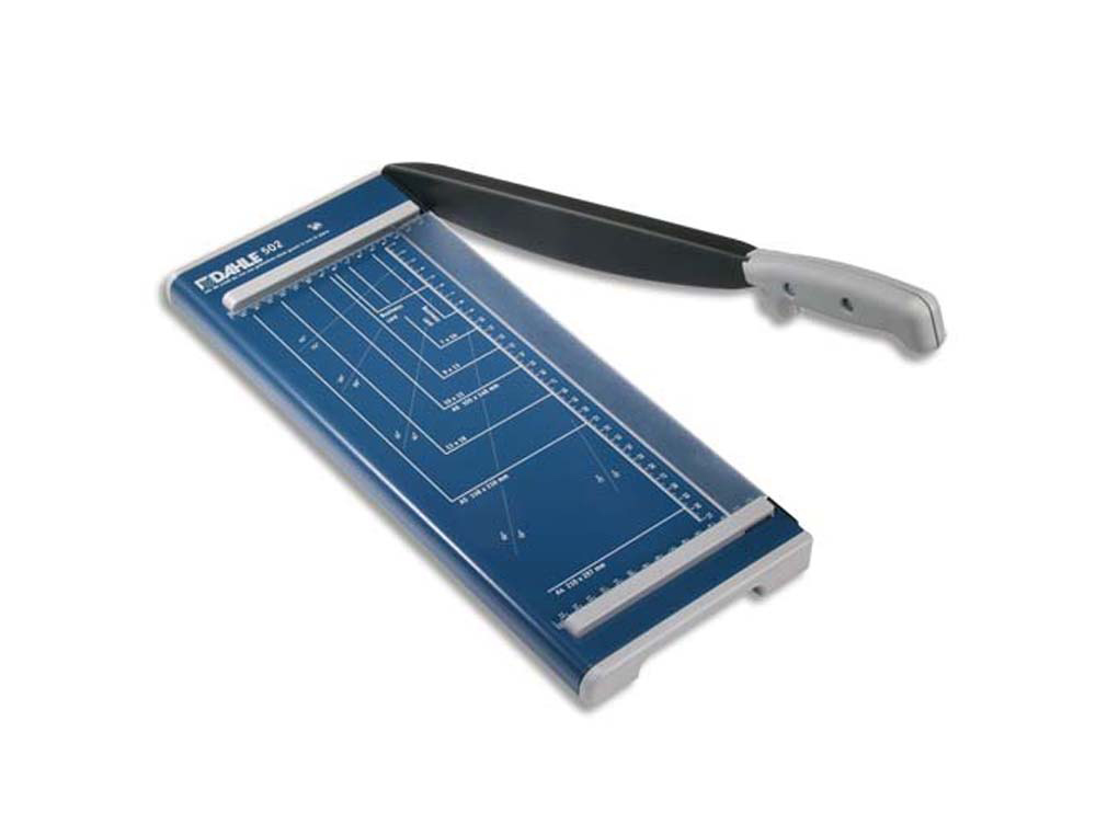 Cisaille dahle 502 format a4 capacité coupe 8f pression manuelle lame acier longueur coupe 320mm 420x175x60mm