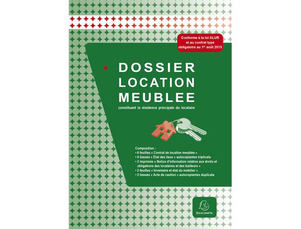 Contrat location meublée exacompta dossier complet