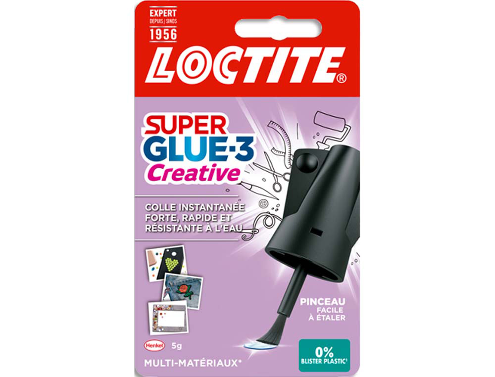 Colle rapide loctite pinceau applicateur sécurité anti-renversement flacon 5g
