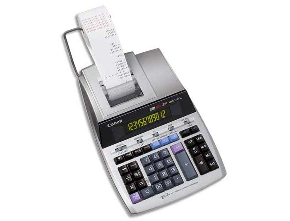 Calculatrice canon imprimante mp-1211ltsc 12 chiffres convertisseur monnaie 334x219x745mm 1.6kg impression bicolore