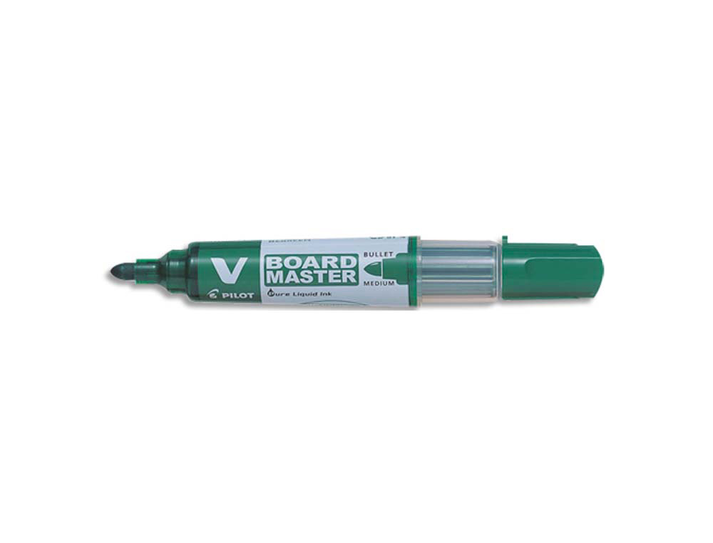 Marqueur pilot v board master rechargeable pointe ogive tracé 2mm encre liquide base alcool couleur vive vert