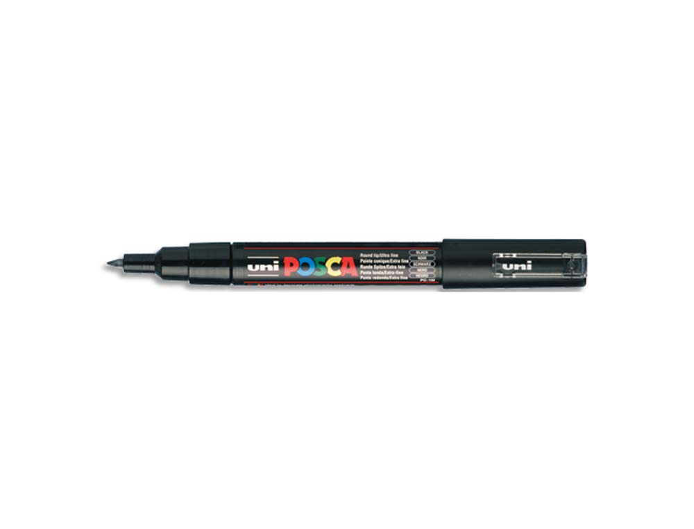 Marqueur posca pc1mc gouache encre inodore toutes surfaces pointe ultra-fine conique couleur opaque couvrante noir