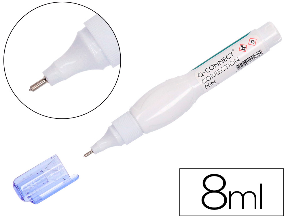 Stylo correcteur q-connect largeur bille 0.5mm séchage rapide 8ml