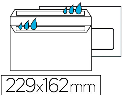 Enveloppe économique c5 162x229mm 80g autocollante fenêtre 45x100mm coloris blanc boîte 500 unités