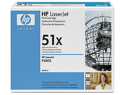 Toner laser original hp q7551x 13000 p noir