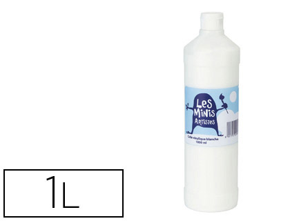 Colle vinylique les minis artistes usage scolaire idéale travaux manuels papier carton bois métaux bidon 1l