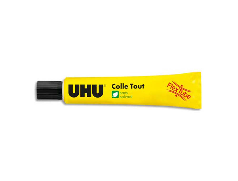 Colle transparente uhu flex&clean forte transparente travaux manuels sans solvant tube plastique anti-goutte 20g