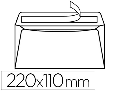 Enveloppe gpv green erapure recyclée dl 110x220mm 90g bande auto-adhésive boîte 500 unités