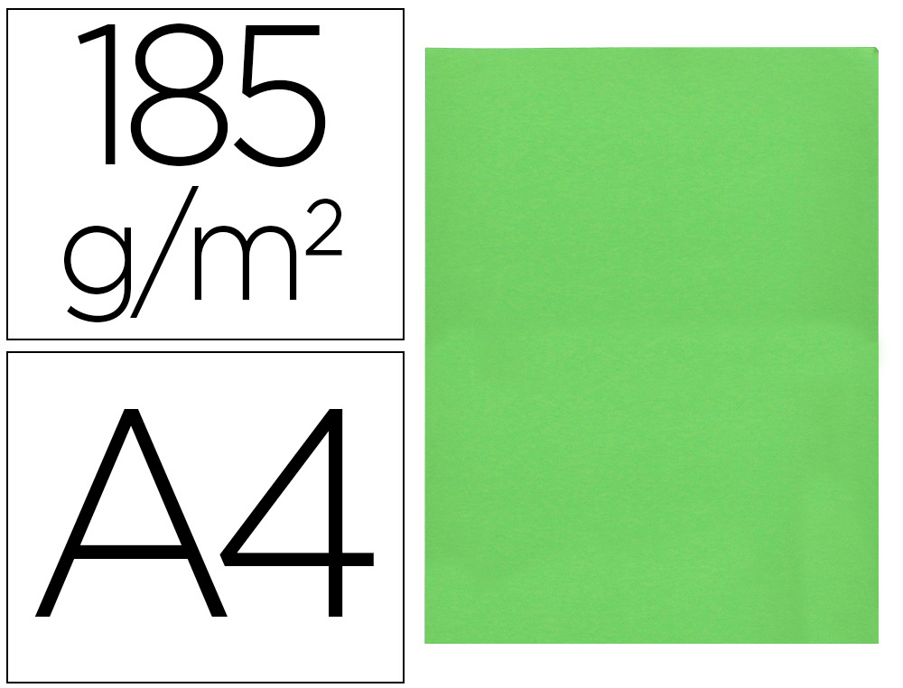Chemise liderpapel papier cartonne 180g 310x230mm       document a4 210x297mm coloris pastel vert intense