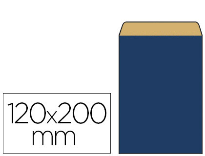 Pochette kraft vergé 60g 120x45x200mm coloris bleu