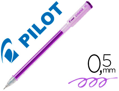 Roller pilot écriture moyenne 0.5mm capuchon encre gel choose begreen dernière génération encre couleur violet
