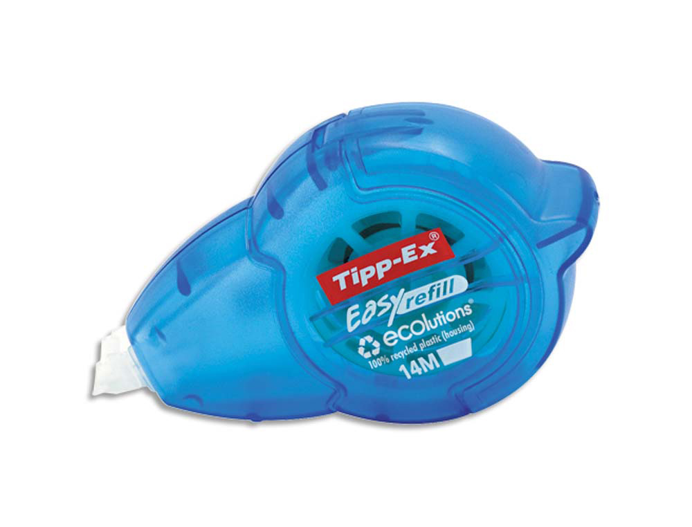 Correcteur tipp-ex easy refill dévidoir ruban polyester 5mmx14m rechargeable flexible application frontale