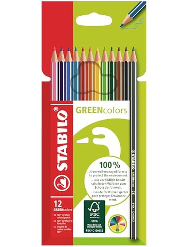 Poch 12 cray coul greencolor