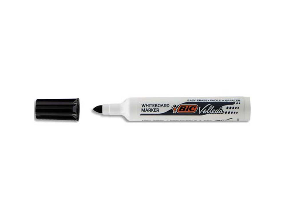 Marqueur bic velleda 1711 effaçable pointe ogive tracé 2mm corps plastique encre cétone noir