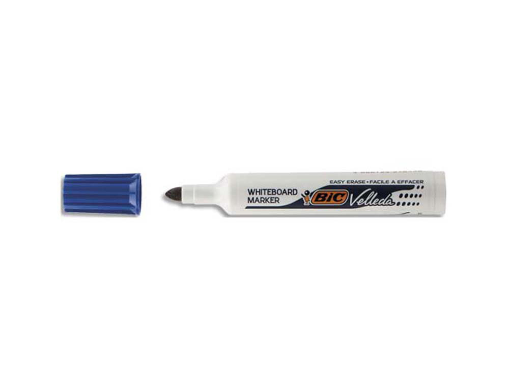 Marqueur bic velleda 1711 effaçable pointe ogive tracé 2mm corps plastique encre cétone bleu