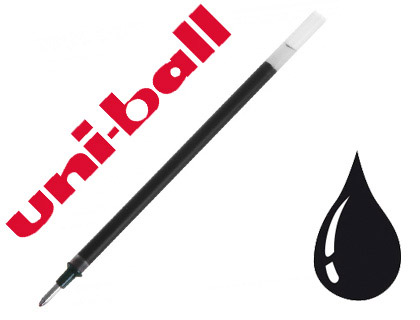 Recharge uni-ball roller gel impact pointe large coloris noir
