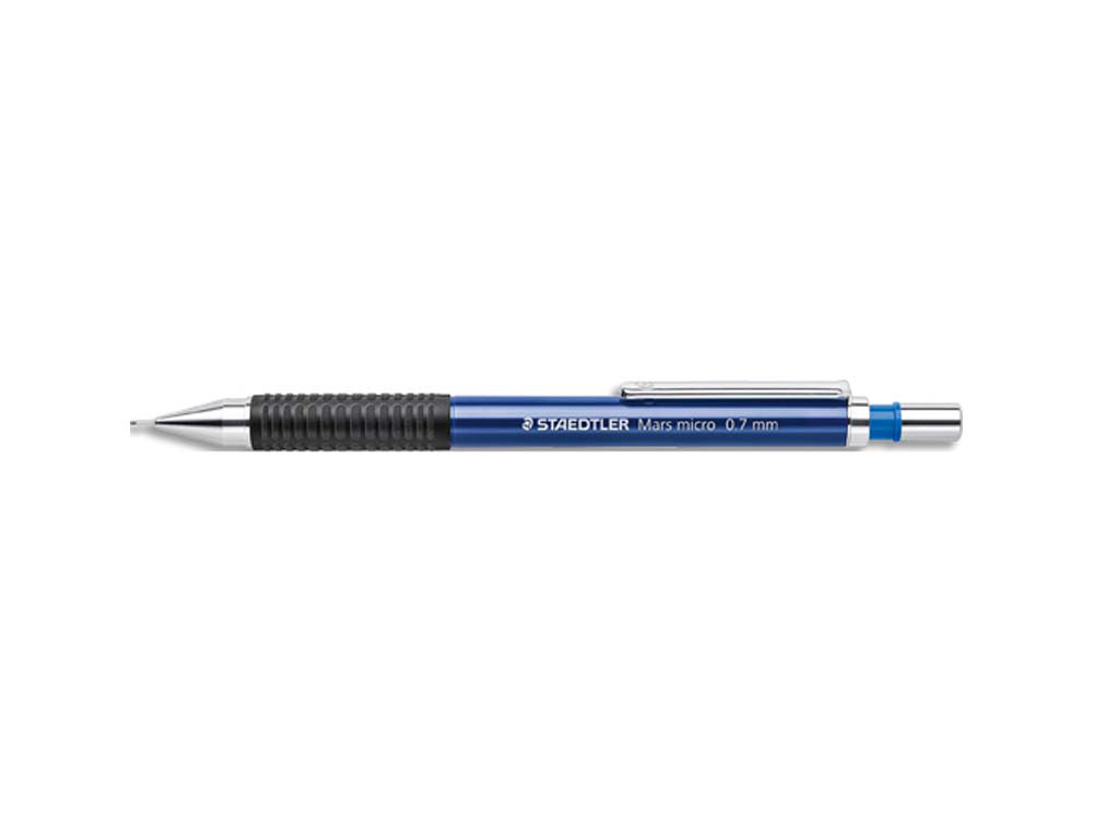 Porte-mine staedtler mars micro 0.7mm embout et agrafe métalliques grip caoutchouc amortisseur mine
