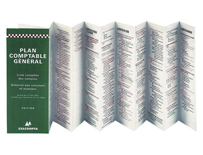 Plan comptable exacompta modèle accordéon 185x85mm