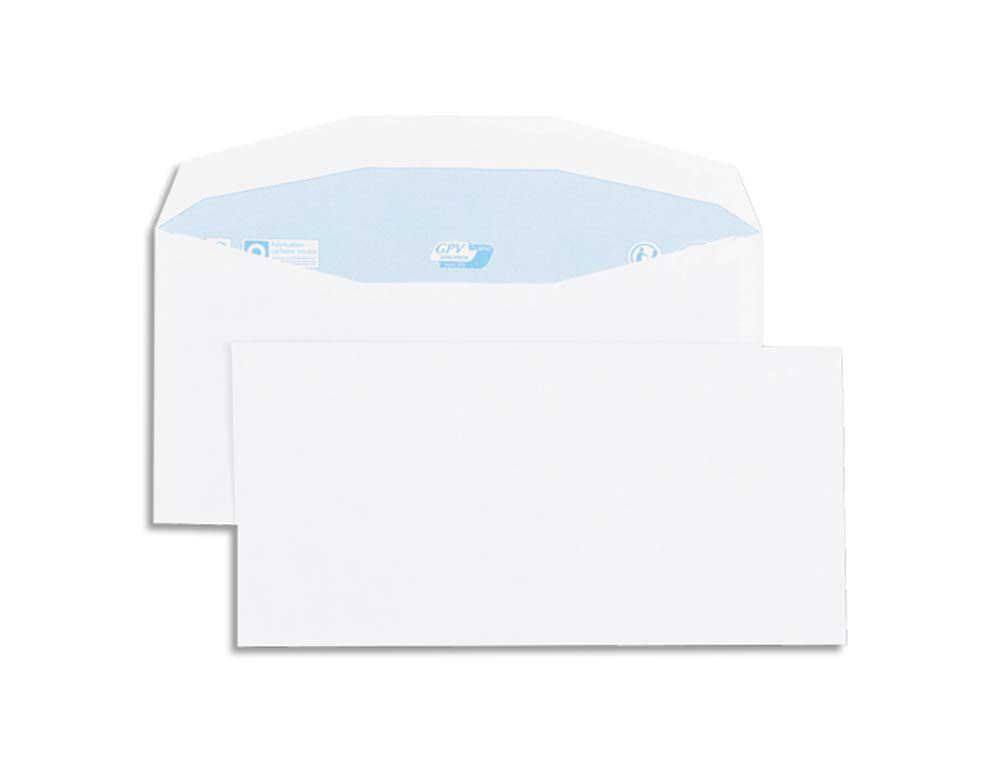 Enveloppe gpv multimachine 114x229mm 80g gommée boîte 1000 unités