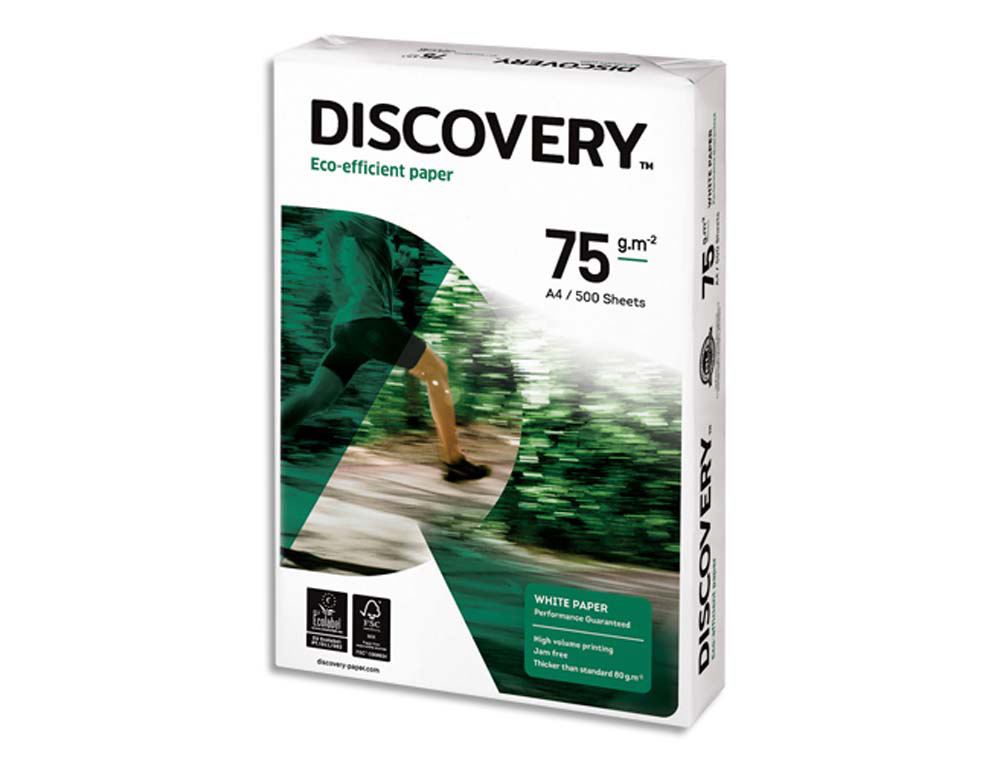 Papier discovery multifonction grand volume sans bourrage a4 75g/m2 blancheur 161 opacité 92 rigidité 100 500 feuilles