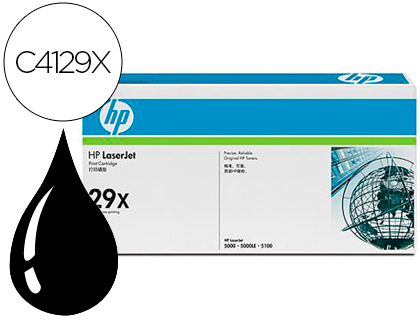 Toner laser original hp c4129x 10000 p noir