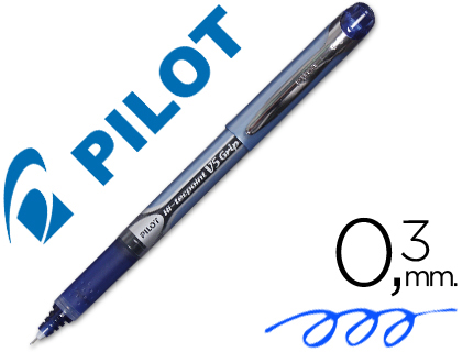 Stylo pilot v5 grip écriture fine 0.3mm clip métal grip préhension niveau encre liquide visible 1600m écriture bleu