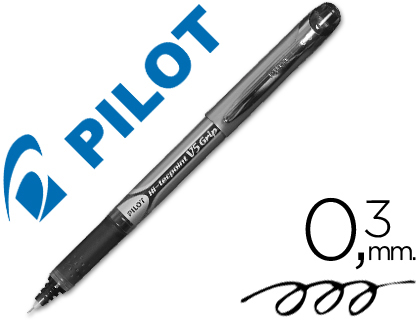 Stylo pilot v5 grip écriture fine 0.3mm clip métal grip préhension niveau encre liquide visible 1600m écriture noir