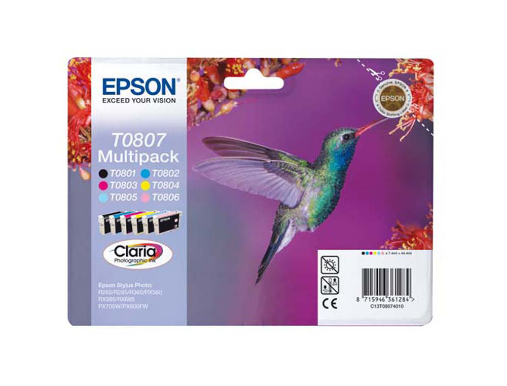 Cartouche d'encre original epson c13t08074011 pack de 6