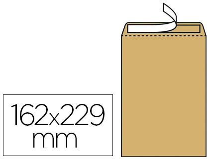 Pochette kraft gpv adhésive qualité supérieure c5 162x229mm 90g boîte 500 unités
