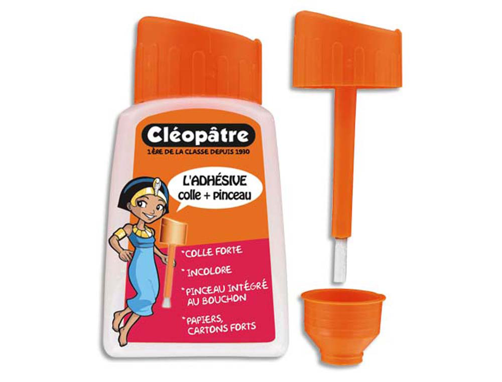 Colle scolaire cléopâtre papier carton travaux manuels sans solvant flacon 80g