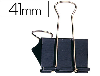Pince q-connect double clip largeur 42mm coloris noir     boite carton 10 unites