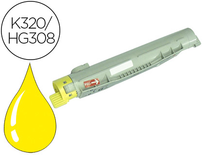 Toner laser original dell k7320/hg308 8000 p jaune