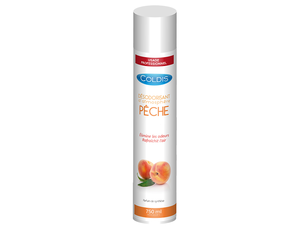 Désodorisant coldis usage professionnel parfum pêche aérosol 750ml