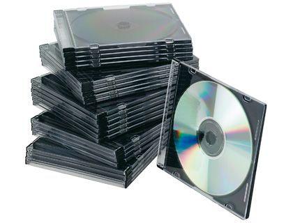 Boîtier cd/dvd q-connect slim coloris noir boîte 25 unités
