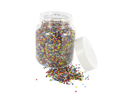 Perle rocaille opaque diamètre 3mm bocal 500g