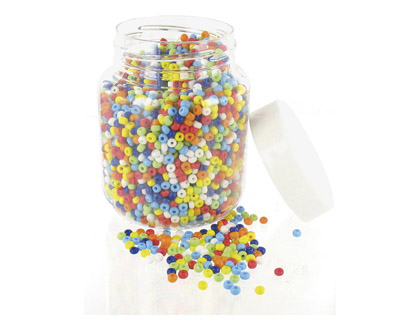 Perle rocaille opaque diamètre 5mm bocal 500g