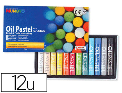 Pastel huile mungyo 70mm pigmentation extra-fine texture onctueuse pouvoir couvrant diamètre 18mm boîte 12 unités