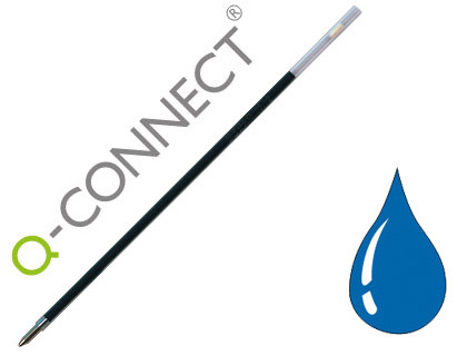 Recharge q-connect stylo-bille sur socle largeur moyenne coloris bleu