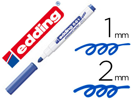 Marqueur edding e661 tableau blanc pointe fine ogive 1/2mm résistante corps plastique encre cap-off faible odeur bleu