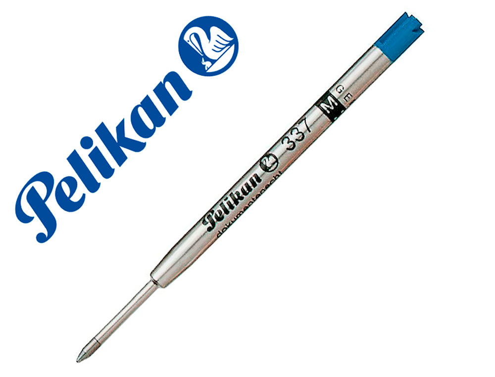 Recharge pelikan stylo-bille métal largeur moyenne coloris bleu