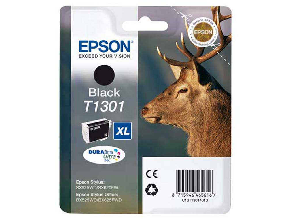 Cartouche d'encre original epson c13t13014010 1000 p noir