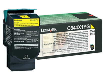 Toner laser original lexmark c544 4000 p jaune
