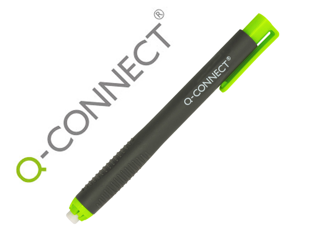 Crayon-gomme q-connect gom pen préhension soft section triangulaire curseur autobloquant