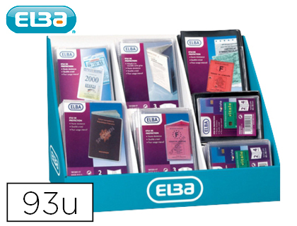 Présentoir 93 étuis de protection elba pvc transparent