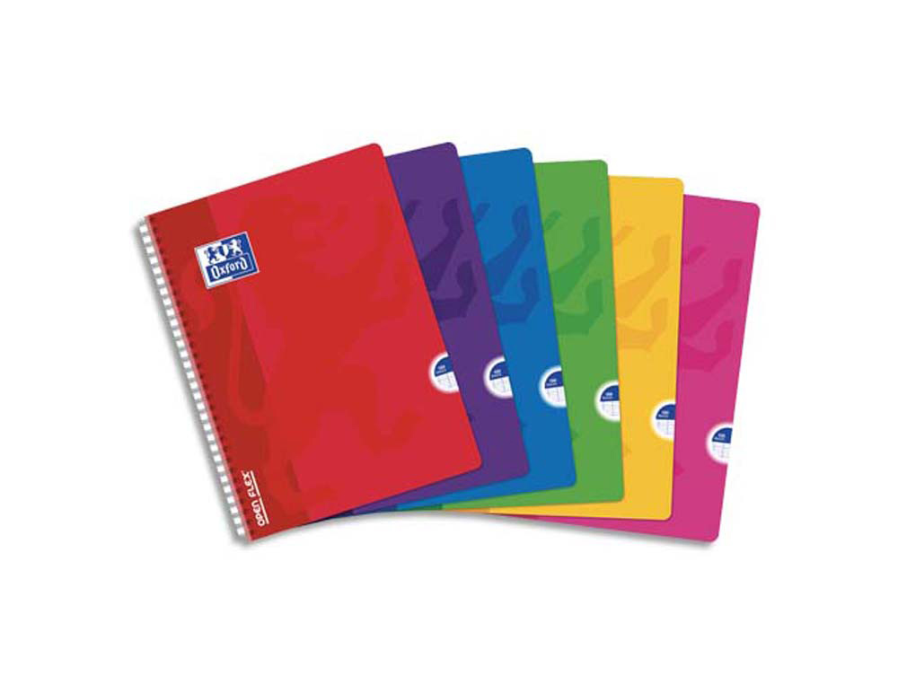Cahier oxford openflex reliure intégrale couverture polypropylène transparent a4 21x29,7cm 180 pages séyès page de garde