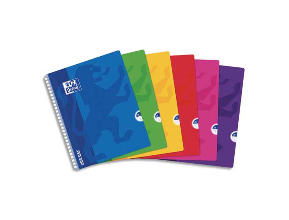 Cahier oxford openflex reliure intégrale couverture polypropylène transparent a4+ 24x32cm 180 pages séyès page de garde