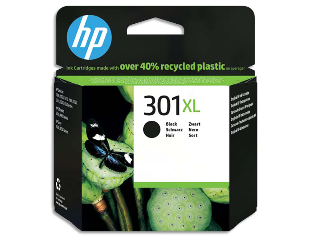 Cartouche d'encre original hp 301xl 480 p noir